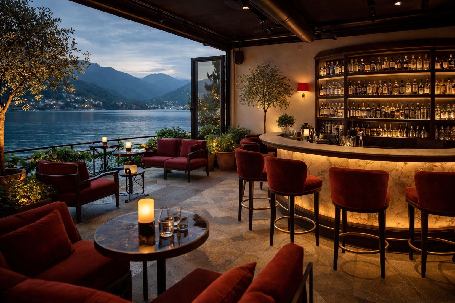 Farmacia mit Seeblick am Tegernsee — Bar und Terrasse